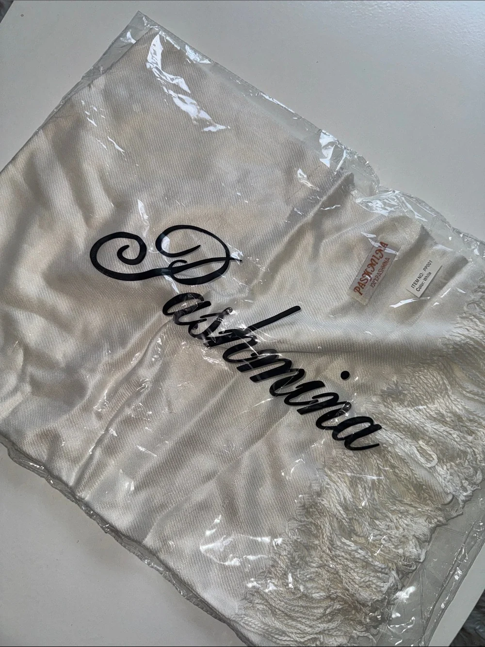 Pashmina white Scarf/shawl